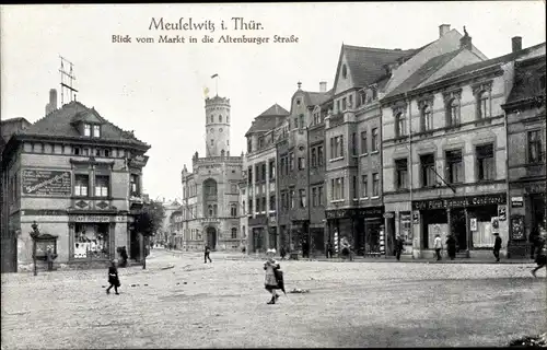 Ak Meuselwitz in Thüringen, Altenburger Straße, Blick vom Markt