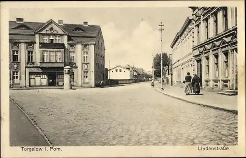 Ak Torgelow an der Uecker, Lindenstraße, Litfaßsäule