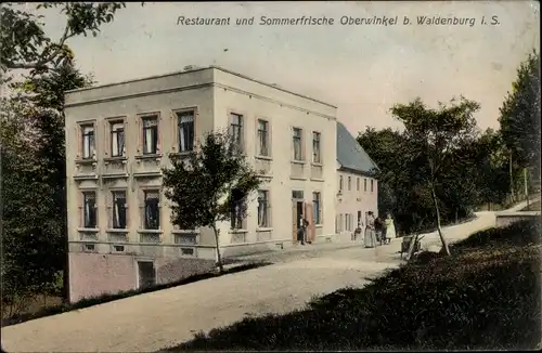 Ak Oberwinkel Waldenburg in Sachsen, Restaurant