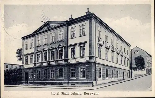 Ak Roßwein in Sachsen, Hotel Stadt Leipzig