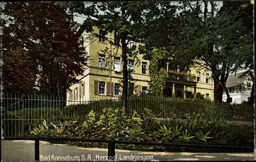 Ak Ronneburg in Thüringen, Herzogliches Landratsamt