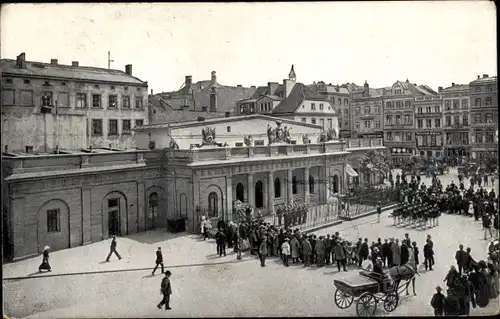 Ak Poznań Posen, Aufziehen der Hauptwache