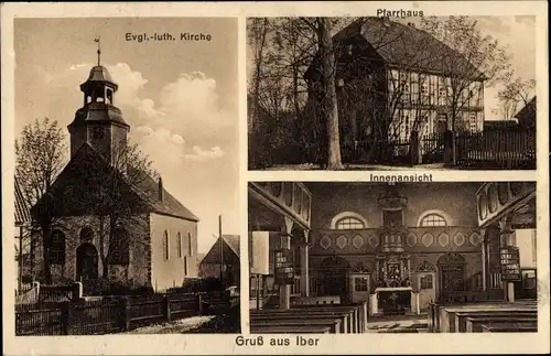 Ak Iber Einbeck in Niedersachsen, Evang.-luth. Kirche, Innenansicht, Pfarrhaus