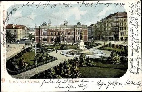 Ak Görlitz in der Lausitz, Postplatz
