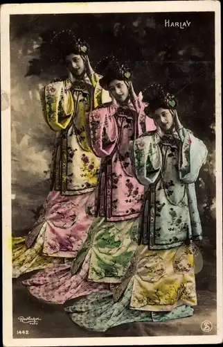 Ak Schauspielerin Harlay, Portrait, Kimono, Reutlinger