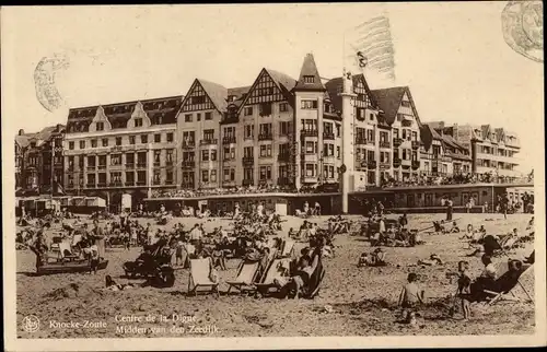 Ak Zoute Knokke Heist Heyst Knocke sur Mer Westflandern, Centre de la Digue