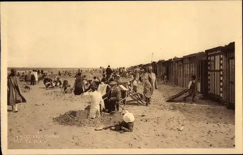 Ak Koksijde Coxyde sur Mer Westflandern, La Plage
