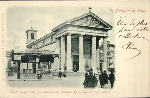 Ak Saint Germain en Laye Yvelines, Kirche mit dem Mausoleum von Jacques II