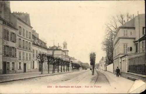 Ak Saint Germain en Laye Yvelines, Rue de Poissy