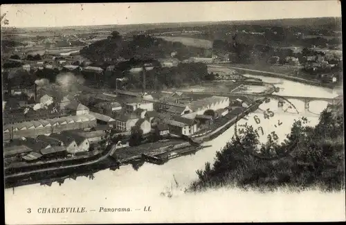 Ak Charleville Mézières Ardennes, Panorama