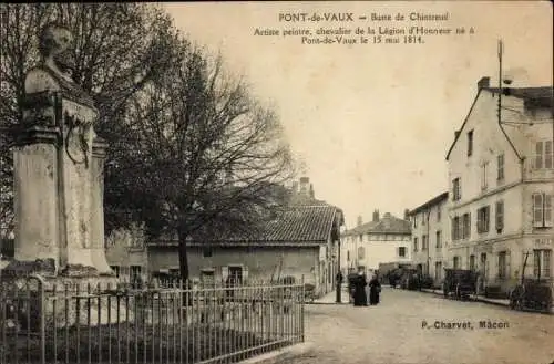 Ak Pont de Vaux Ain, Büste von Chintreuil