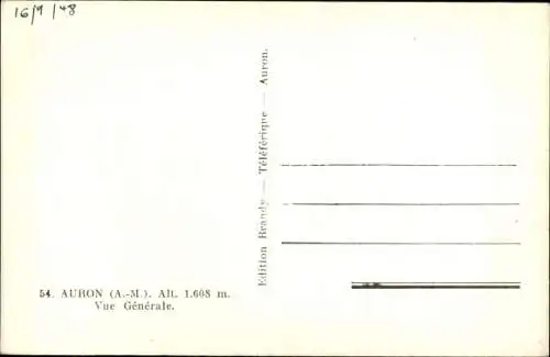 Ak Auron Alpes-Maritimes, Gesamtansicht