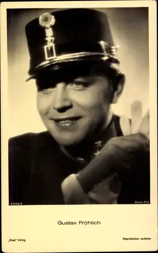 Ak Schauspieler Gustav Fröhlich, Portrait, Filmkostüm, Uniform