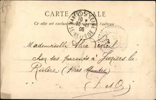Ak Soissons Aisne, Saint Waast, Place de Alsace Lorraine