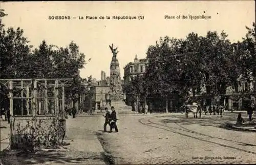 Ak Soissons-Aisne, Place de la République