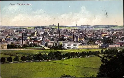 Ak Gera in Thüringen, Totalansicht