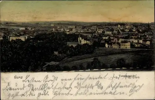 Ak Gera in Thüringen, Totalansicht