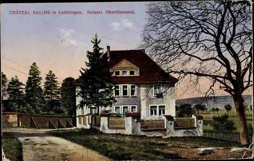 Ak Chateau Salins Moselle Lothringen, Kaiserliche Oberförsterei