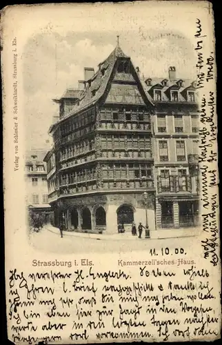 Ak Straßburg Straßburg Elsass Bas-Rhin, Kammerzell'sches Haus