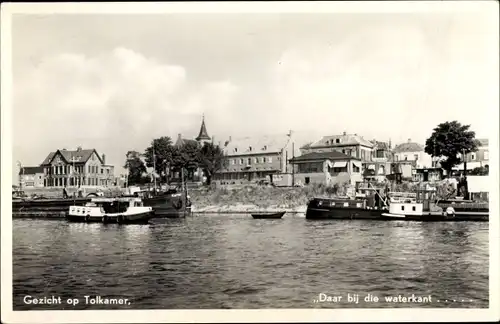 Ak Tolkamer Rijnwaarden Gelderland, Teilansicht, Schiffe