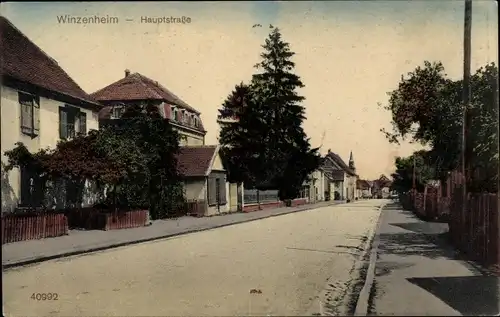 Ak Wintzenheim Winzenheim Elsass Haut Rhin, Hauptstraße