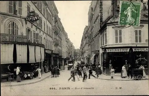 Ak Paris XVII, Rue d'Armaillé