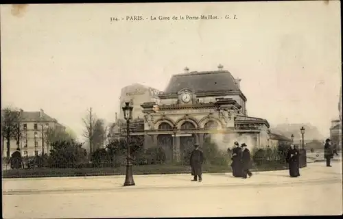 Ak Paris XVI, Bahnhof Porte Maillot