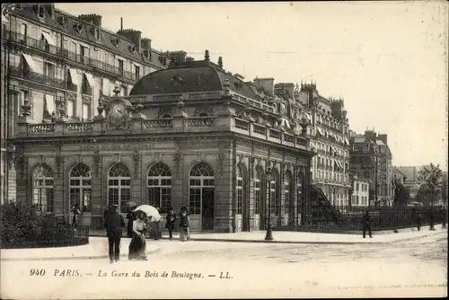 Ak Paris XVI, Bahnhof Bois de Boulogne