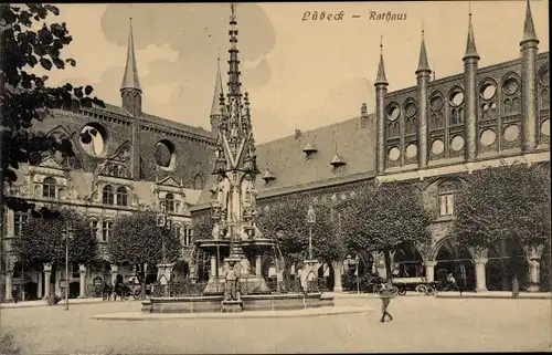 Ak Hansestadt Lübeck, Rathaus