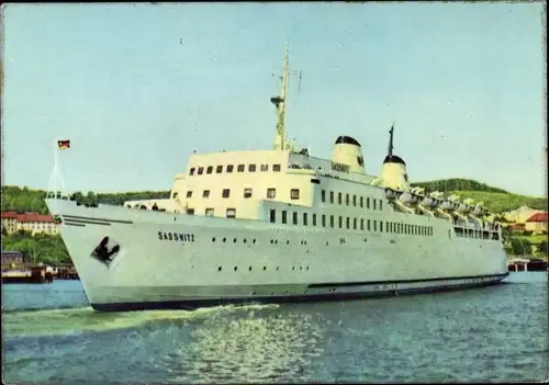 Ak Fährschiff Saßnitz, Sassnitz