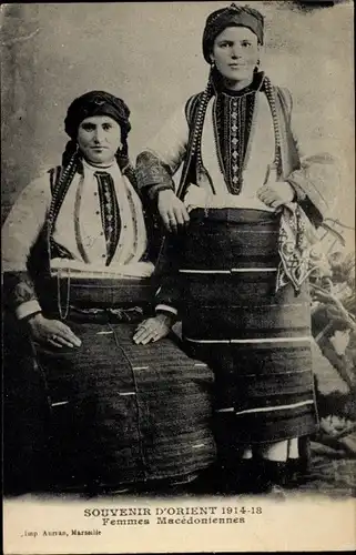 Ak Souvenir D'Orient, Femmes Macédoniennes, zwei Mazedonische Frauen