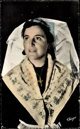 Ak Limousin, Frau in Volkstracht