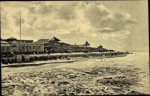 Ak Nordseebad Norderney Ostfriesland, Strand, Promenade