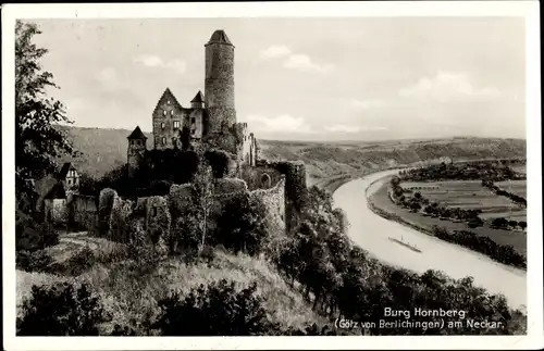 Ak Neckarzimmern im Neckartal, Burg Hornberg, Götz von Berlichingen