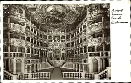 Ak Bayreuth in Oberfranken, Opernhaus, Zuschauerraum