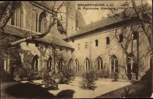 Ak Brandenburg an der Havel, St. Paulikirche, Kreuzgang