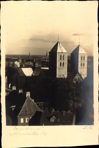 Foto Ak Münster in Westfalen, Domtürme