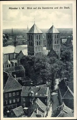 Ak Münster in Westfalen, Domtürme und Stadt