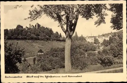 Ak Badenweiler im Schwarzwald, Schlossruine, Römerbad