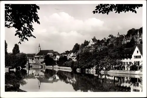 Ak Tübingen am Neckar, Stiftskirche, Brücke