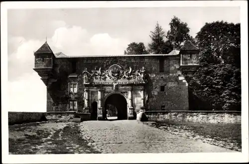 Ak Tübingen am Neckar, Schloss Hohentübingen, Äußeres Portal
