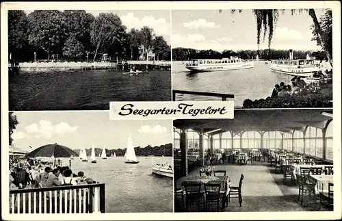 Ak Berlin Reinickendorf Konradshöhe Tegelort, Seegarten, Segelboote, Schiffe