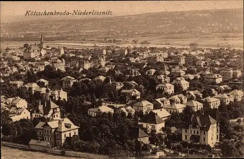 Ak Kötzschenbroda Niederlössnitz Radebeul in Sachsen, Panorama