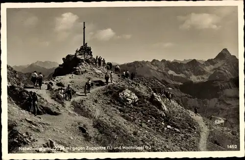 Ak Bad Hindelang im Oberallgäu, Nebelhorngipfel, Zugspitze, Hochvogel