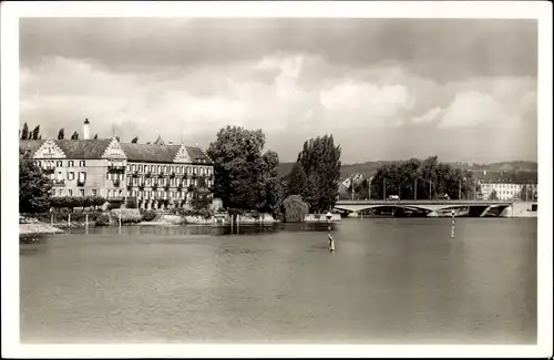 Ak Konstanz am Bodensee, Insel-Hotel, Rheinbrücke
