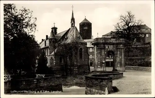 Ak Weilburg an der Lahn Hessen, Landtor