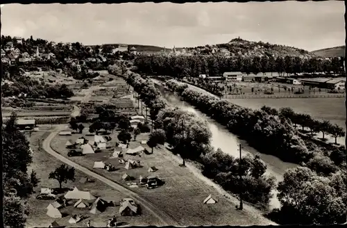 Ak Tübingen am Neckar, Campingplatz, Schloss, Österberg