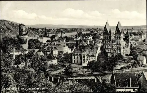 Ak Andernach am Rhein, Gesamtansicht