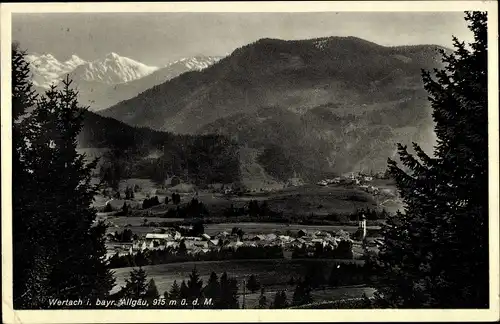 Ak Wertach im Allgäu, Panorama