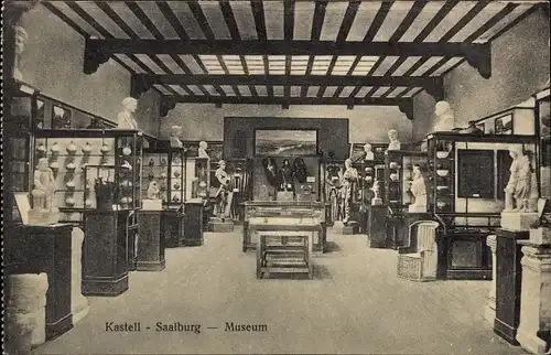 Ak Bad Homburg vor der Höhe, Kastell Saalburg, Museum, Innenansicht